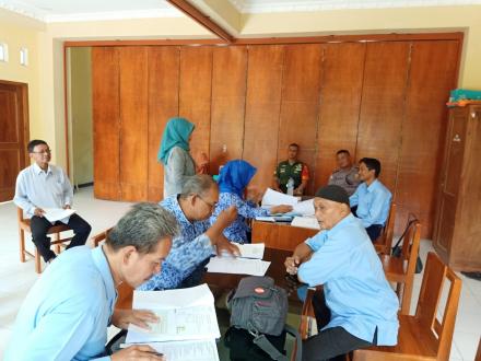 Monitoring Evaluasi Administrasi dan Pembangunan Desa Canden Tahun 2020 Oleh Kecamatan Jetis